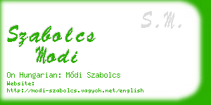 szabolcs modi business card