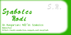 szabolcs modi business card